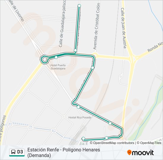 D3 Bus Line Map