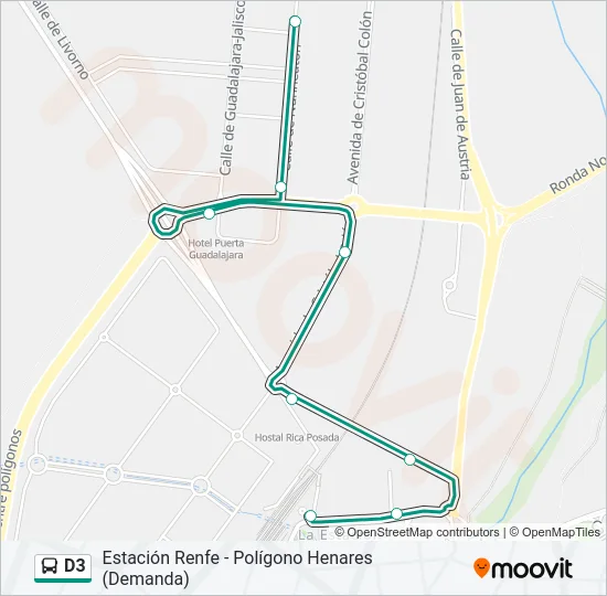 D3 Bus Line Map