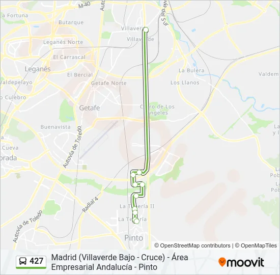 427 Bus Line Map