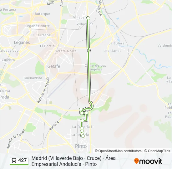 427 Bus Line Map