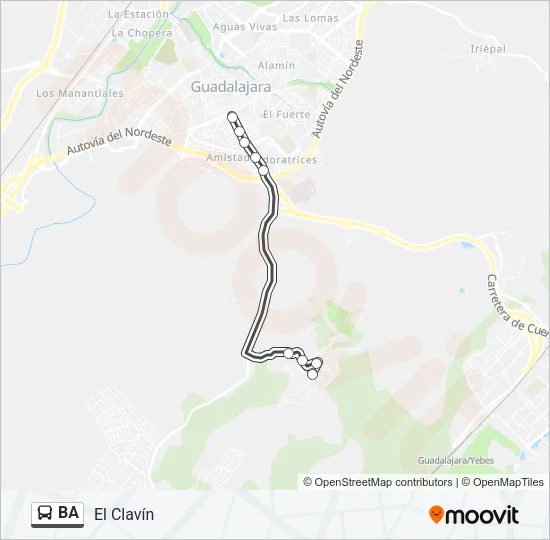 BA Bus Line Map