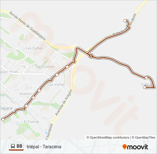 BB Bus Line Map