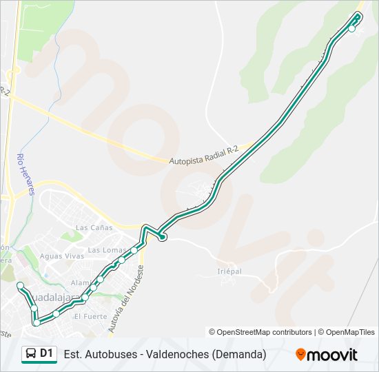 D1 Bus Line Map