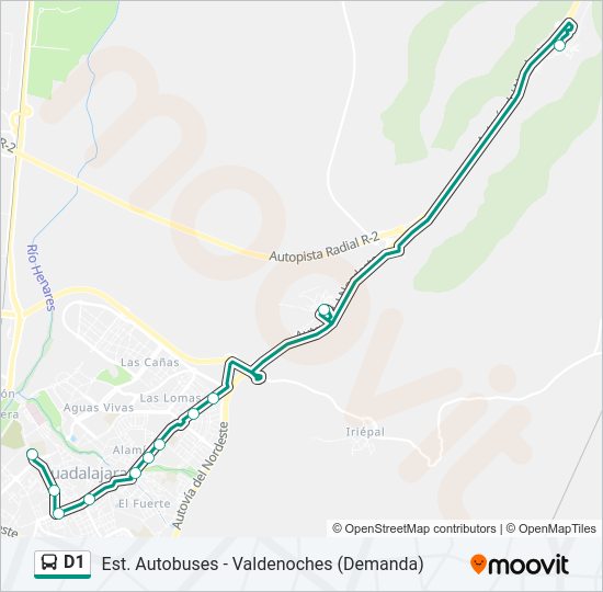 D1 Bus Line Map