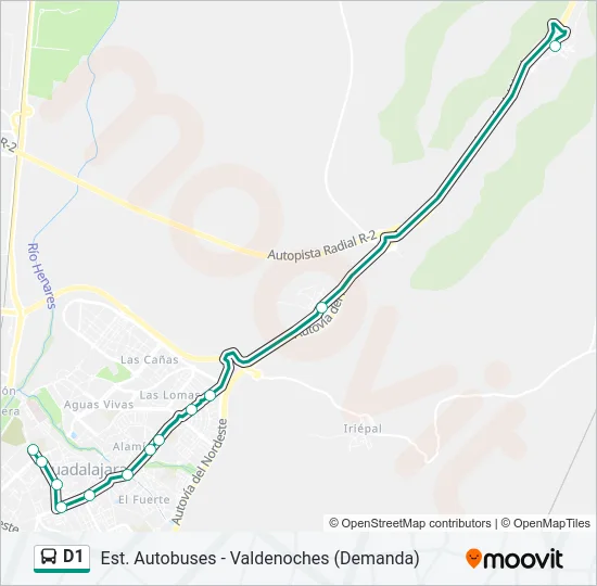 D1 Bus Line Map