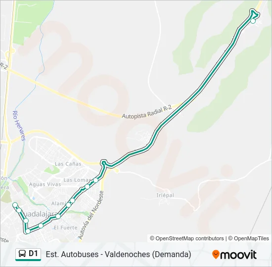 D1 Bus Line Map
