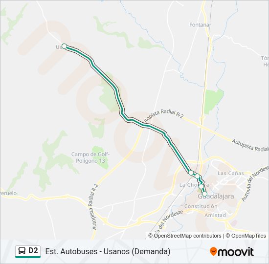 D2 Bus Line Map