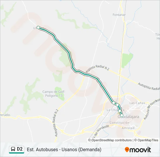 D2 Bus Line Map