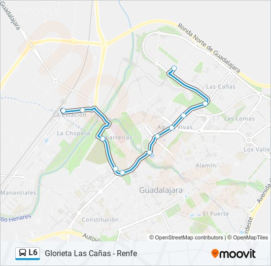 L6 bus Mapa de línia
