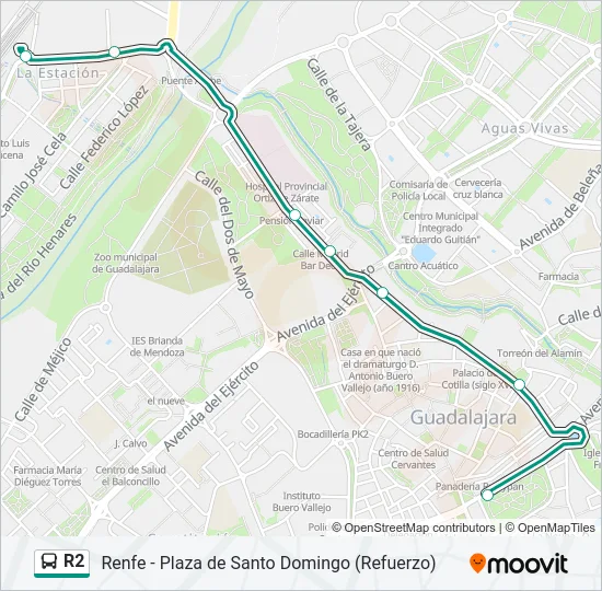 R2 Bus Line Map