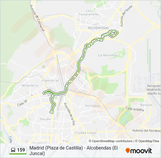 159 Bus Line Map