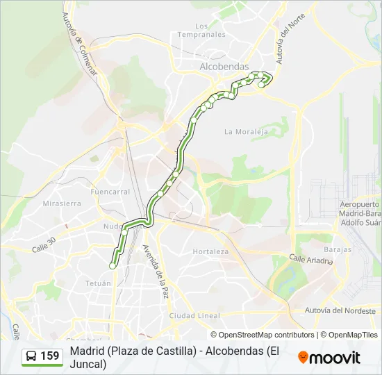 159 Bus Line Map