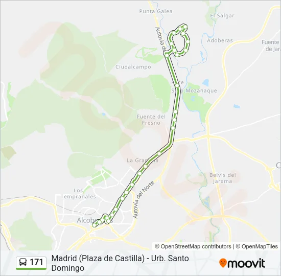 171 Bus Line Map