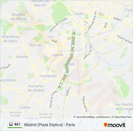 461 Bus Line Map