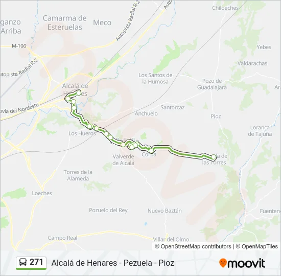 271 Bus Line Map