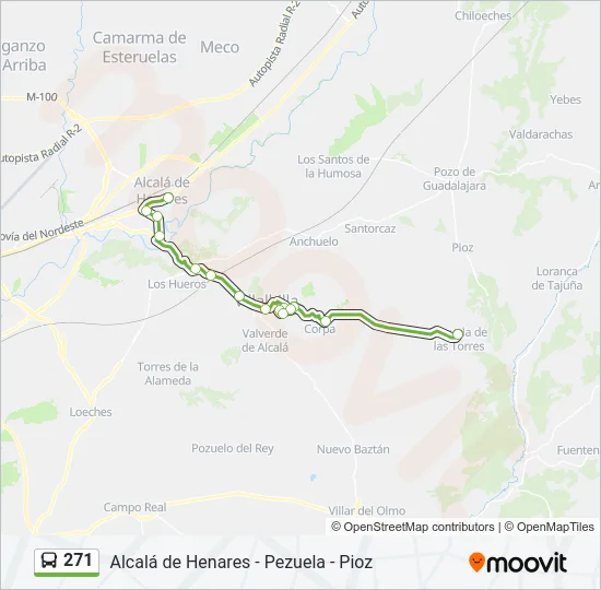 271 Bus Line Map