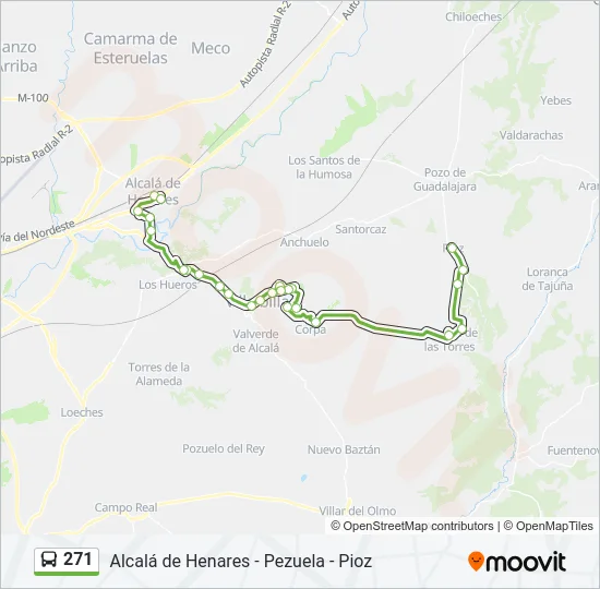 271 Bus Line Map