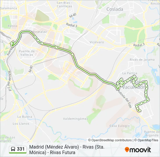 331 Bus Line Map