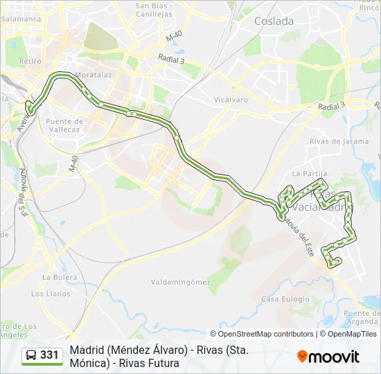 331 Bus Line Map