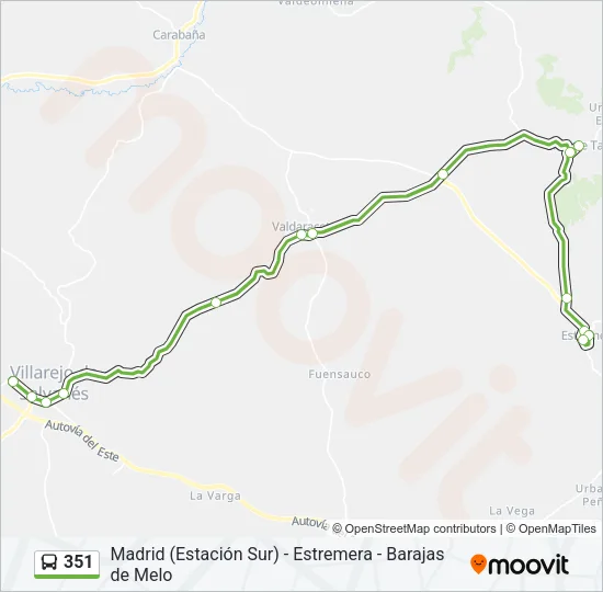 351 Bus Line Map