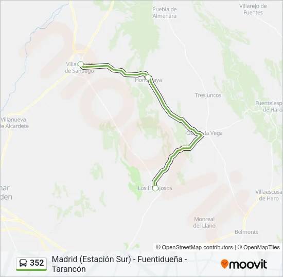 352 Bus Line Map