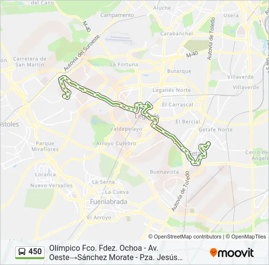 450 Bus Line Map