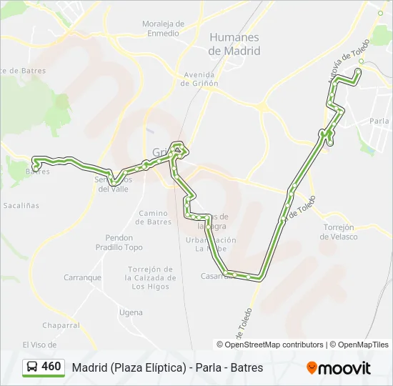 460 Bus Line Map