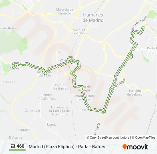 460 Bus Line Map