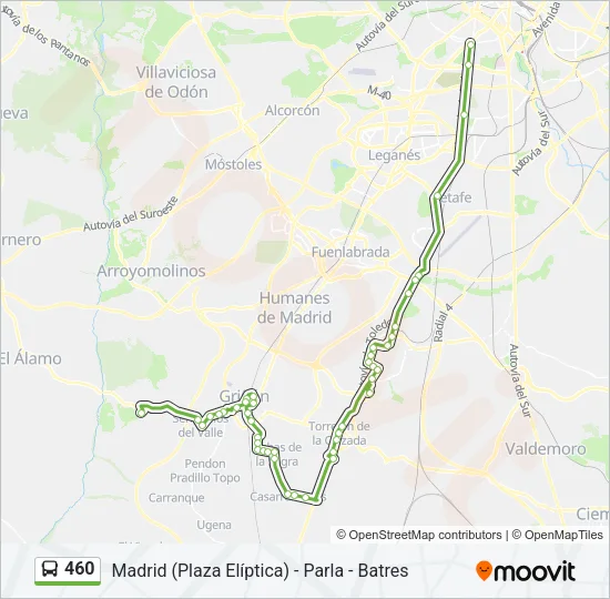 460 Bus Line Map