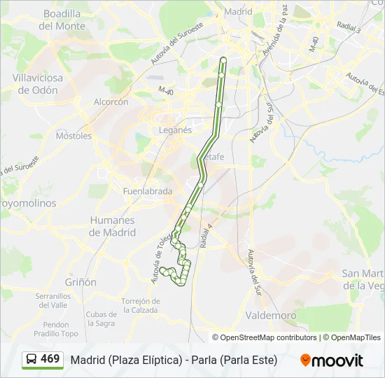469 Bus Line Map