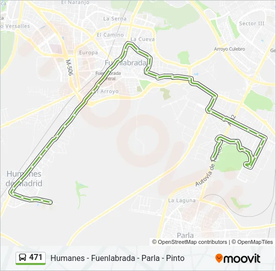 471 Bus Line Map
