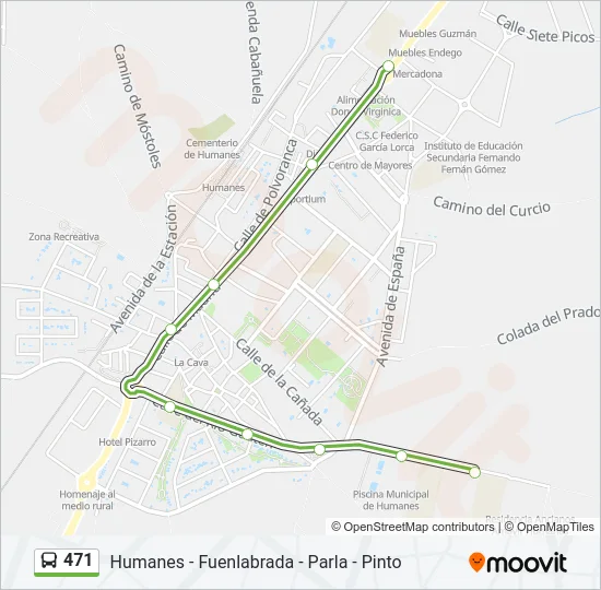 471 Bus Line Map
