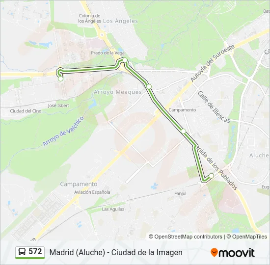 572 Bus Line Map