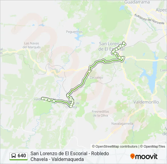 640 Bus Line Map