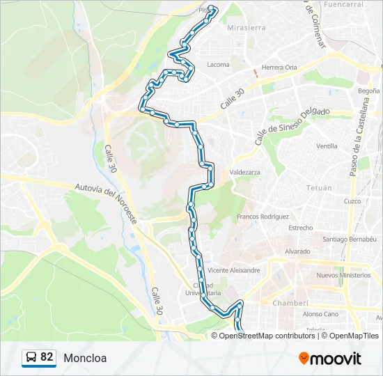 82 Bus Line Map