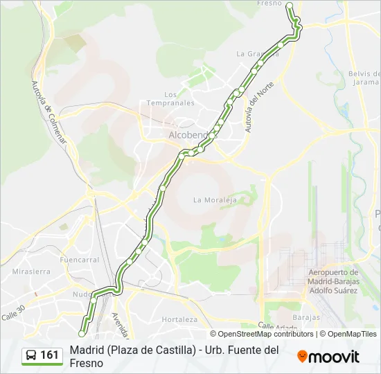 161 Bus Line Map