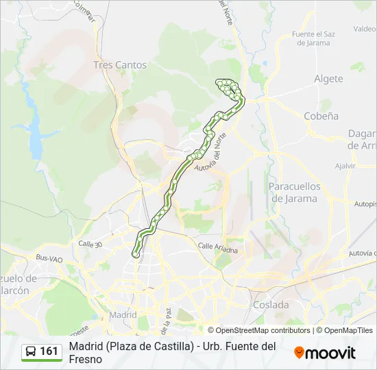 161 Bus Line Map
