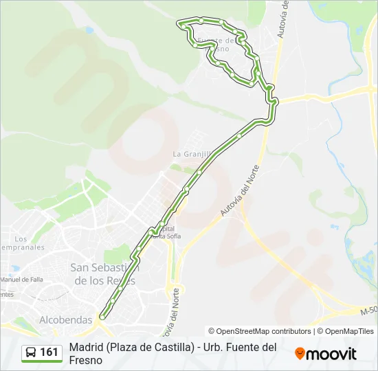 161 Bus Line Map