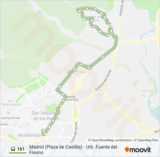 161 Bus Line Map