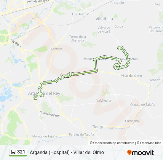 321 Bus Line Map