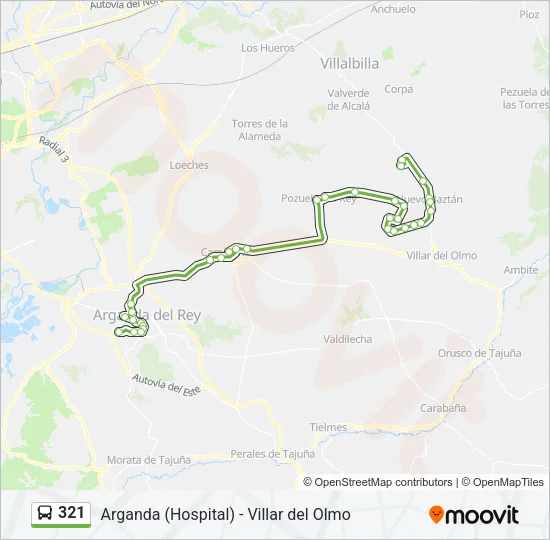 321 Bus Line Map
