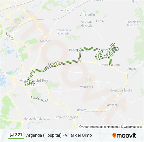 321 Bus Line Map