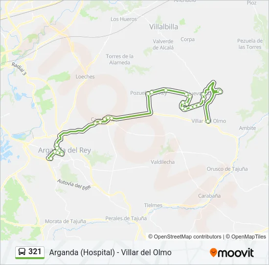 321 Bus Line Map