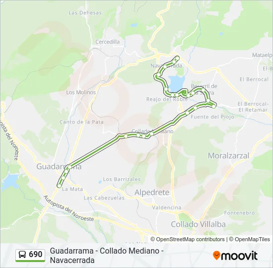 690 Bus Line Map