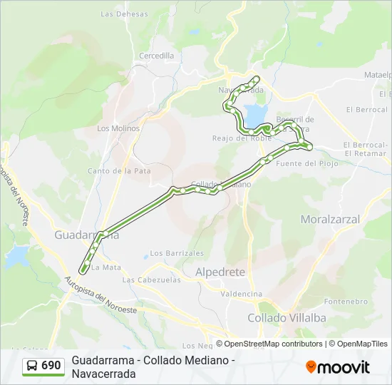 690 Bus Line Map