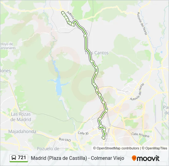 721 Bus Line Map