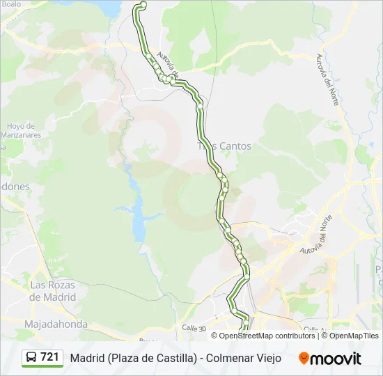 721 Bus Line Map