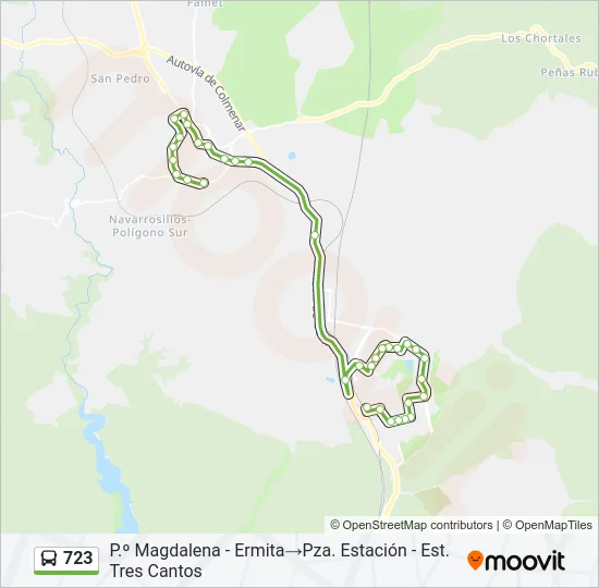 723 Bus Line Map
