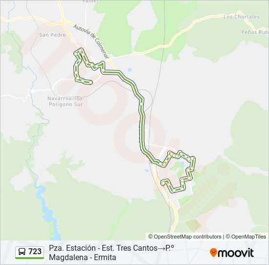 723 bus Line Map