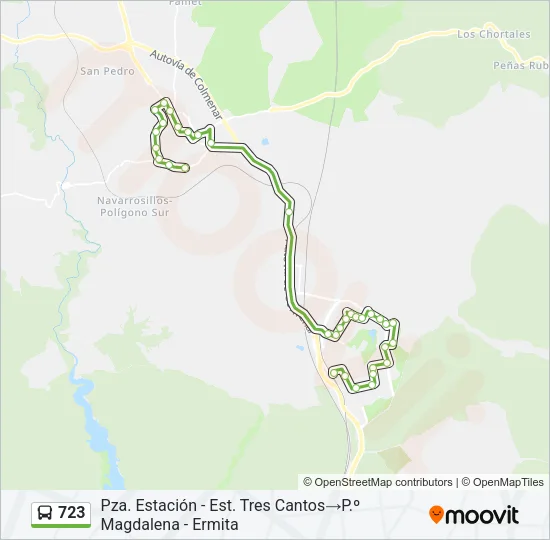 723 Bus Line Map